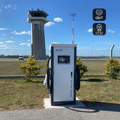 Ccs 60kw Dc cargador rápido Estaciones de carga de vehículos eléctricos públicos al aire libre ISO15118 DIN70121