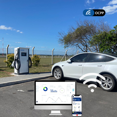 Ccs 60kw Dc cargador rápido Estaciones de carga de vehículos eléctricos públicos al aire libre ISO15118 DIN70121