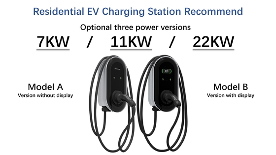 Caja de carga de pared tipo 2 7KW 11KW 22KW Nivel 1 2 EV UE Reino Unido FR Portugal