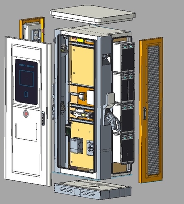 Modelos personalizados IP54 Estaciones de carga rápida de vehículos eléctricos de corriente continua de uso público y comercial 180KW 240KW
