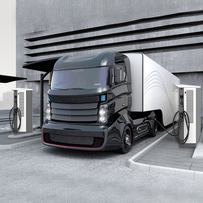 Carga de camiones eléctricos grandes hecha fácil cargador de EV de CC de 60kw 4G 2 armas etapa 2 con OCPP