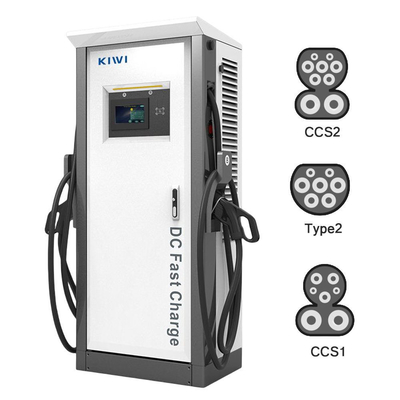 Voltado de salida DC 200V-1000V 60KW 120KW CCS2 Chademo Tipo2 EV pila de carga de corriente continua para vehículos eléctricos
