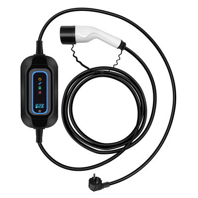 Cargador de coche eléctrico portátil 16A Detección de temperatura de conexión para Tesla Model S