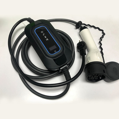 Cargador de coche eléctrico portátil 16A Detección de temperatura de conexión para Tesla Model S