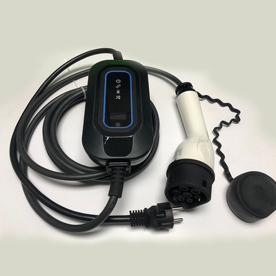 Cargador de coche eléctrico portátil 16A Detección de temperatura de conexión para Tesla Model S