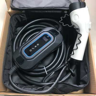 Cargador de coche eléctrico portátil 16A Detección de temperatura de conexión para Tesla Model S
