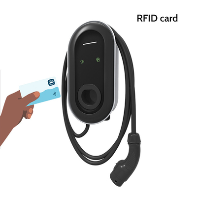5m longitud del cable de enchufe montado en la pared 7Kw Ev Box Ac Smart Charger para el coche eléctrico híbrido