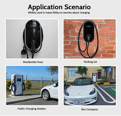 Tipo 2 22kW Corriente de salida de CA de tres fases para cargador de EV con funciones OCPP de aplicación RFID