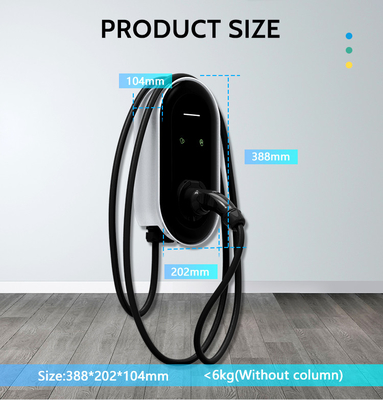 22kw EV Wallbox Charger 3 Fase Tipo 2 32a Estación de carga para el hogar 380v Voltado de entrada