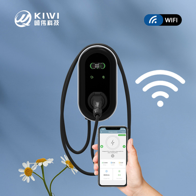 Estación de carga de tipo 2 de tipo 2 de mini Opcc 220V de KIWI LCD Cargador de vehículos eléctricos de 7 kW CCS