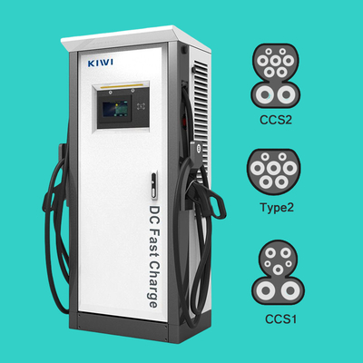 Cargador para automóviles eléctricos de 60 kW CC CCS2 CHAdeMO Tipo2 OCPP1.6 para carga rápida 200V-1000V