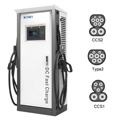60kw 120kw Corriente de salida CCS2 Chademo Tipo2 EV pila de carga CC para vehículo eléctrico