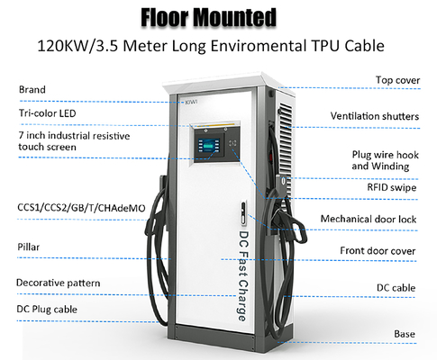 60 kW/120 kW CCS1 Chademo a adaptador GBT para la carga de vehículos eléctricos de alto voltaje