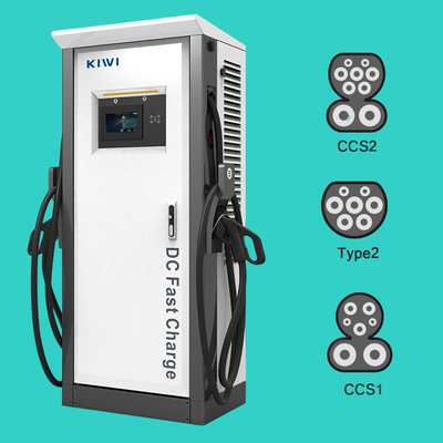 Frecuencia de red de 50Hz±10Hz Chademo Tipo2 120KW EV pila de carga de CC para vehículos eléctricos