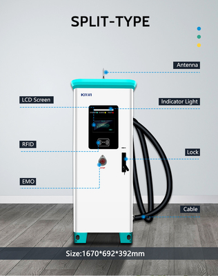Interfaz estándar CCS1/CCS2 Cargador de vehículos eléctricos comerciales de 320 kW para carga rápida en KIWI DC