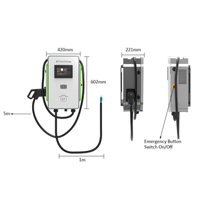 Estación de carga rápida de CC de 40 kW para vehículos eléctricos de 30 mA