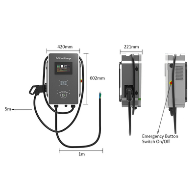 Cargador de vehículos eléctricos de 30 kW/40 kW para estacionamiento de parques de diversiones Comunicación RS485