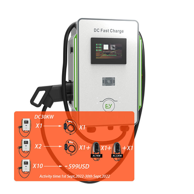 Cargador de caja de pared DC 30kW 40kW Coches CCS 40A Cargador de EV rápido 600V Frecuencia de red 50Hz