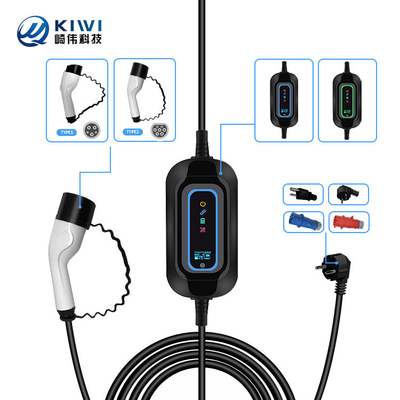 Cargador de automóviles eléctricos para el hogar portátil Tipo 2 Estación de carga de vehículos eléctricos de 3.5kw AC Cargador de vehículos eléctricos portátil