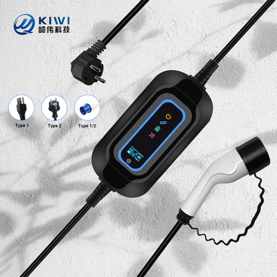 Cargador de automóviles eléctricos para el hogar portátil Tipo 2 Estación de carga de vehículos eléctricos de 3.5kw AC Cargador de vehículos eléctricos portátil
