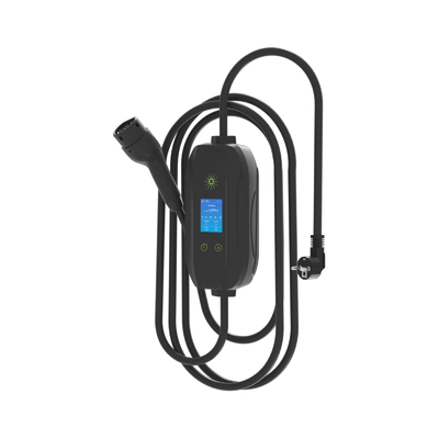 Cargador EV portátil de fase única de 3.5kw montado en la pared con conexión de carga y detección de aislamiento
