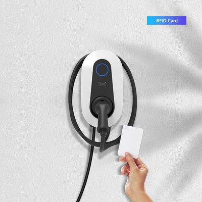 Cargador de vehículo eléctrico (VE) de CA de 7 kW con enchufe Tipo 1/Tipo 2/GB/T y RFID