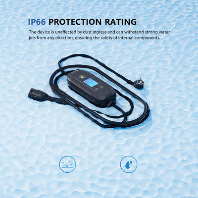 3Cargador de vehículos eléctricos portátil de 5 kW con enchufe tipo 1 IP67 16A